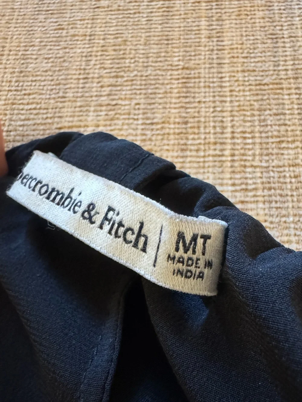 Abercrombie & Fitch Black Ruffle Maxi Dress